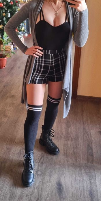 В’язані чорні гольфи з бавовни, стопа 19-25 см