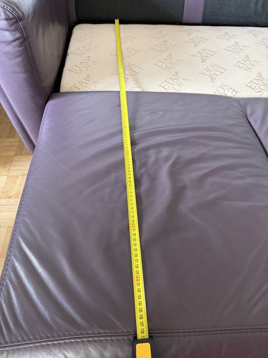 Narożnik skórzany kolor śliwka