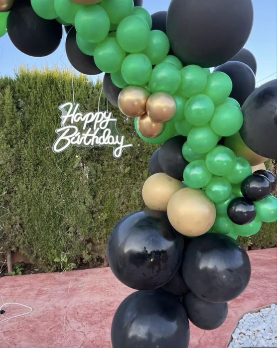 Неонова вивіска happy birthday,вивіска з днем народження.ОРЕНДА