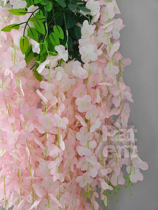Wisteria różowa glicynia sztuczna girlanda dekoracja 12 sztuk