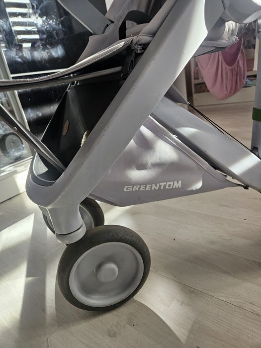 Wózek spacerowy greentom Classic, szara rama szara tapicerka bardzo dobry stan