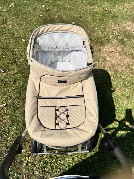 Wózek premium Emmaljunga Mondial Duo S głęboki, spacerówka i torba