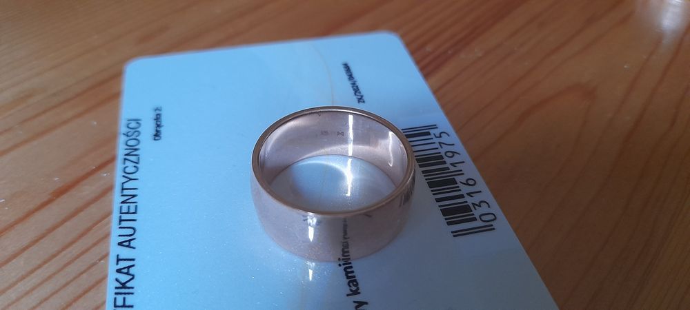 Złota obrączka 585 próba 14k