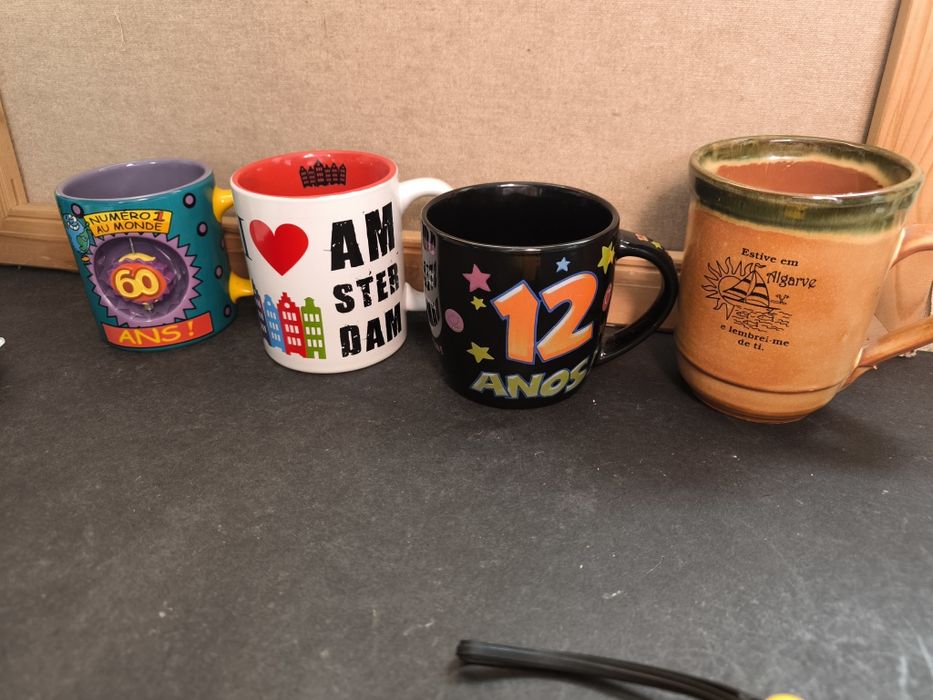 Conjunto de 4 canecas decorção