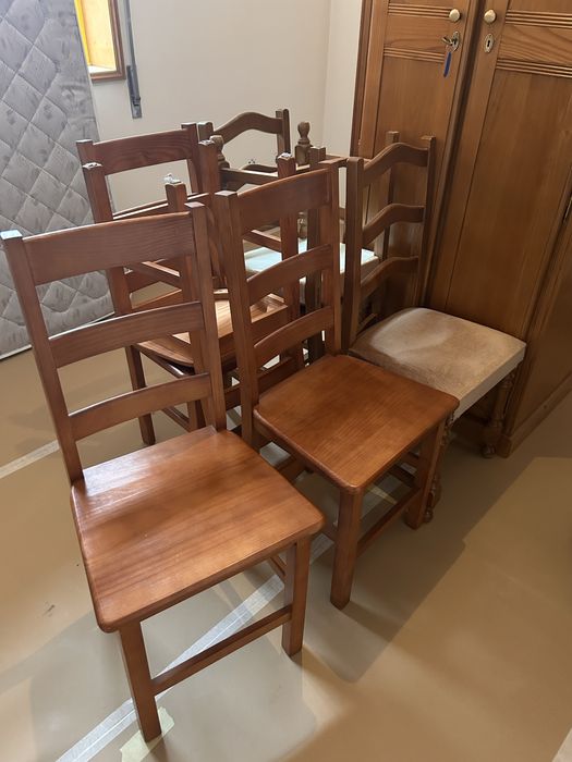 Conjunto 4 cadeiras madeira maciça