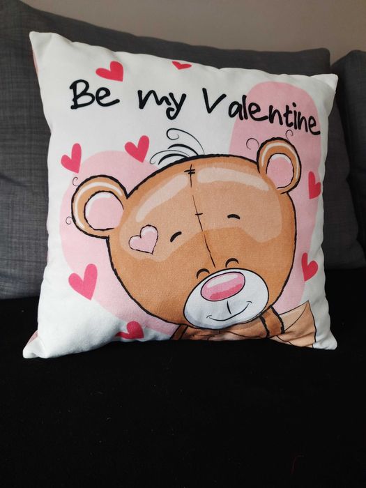 (nowa) Poduszka jasiek Handmade Walentynki miś Be my Valentine prezent
