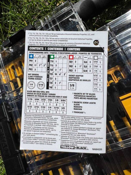 Набір біт та свердл dewalt dwafe100set Elite series (100 шт)
