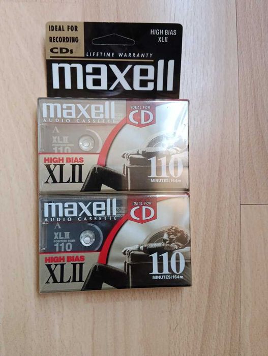 Nowe kasety magnetofonowe MAXELL HIGH BIAS  XL II 90,110