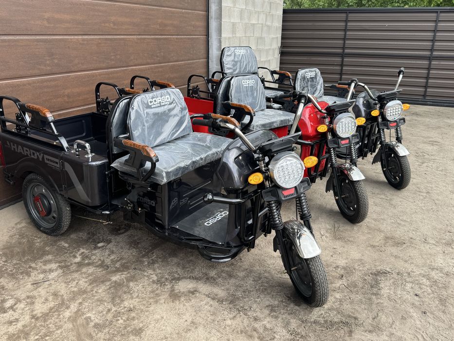 Трицикл вантажний Corso HARDY 1200W, 60V/38Ah 4 МІСЦЯ  доставка вам додому