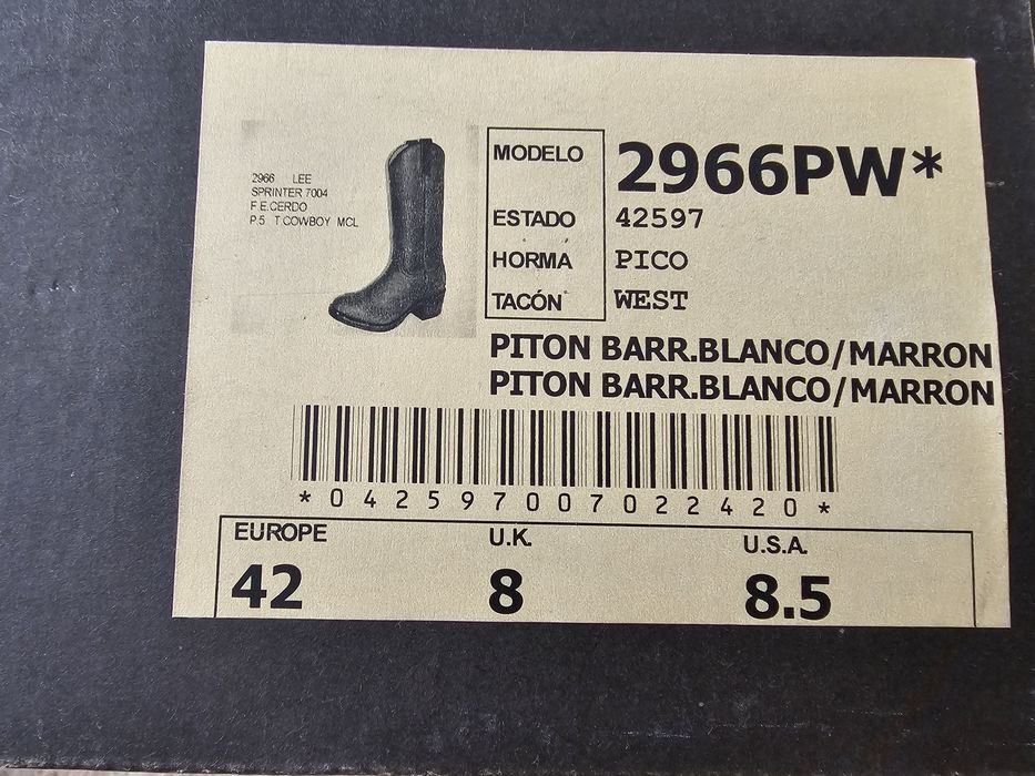 Kowbojki Sendra 42 prawdziwy aligator