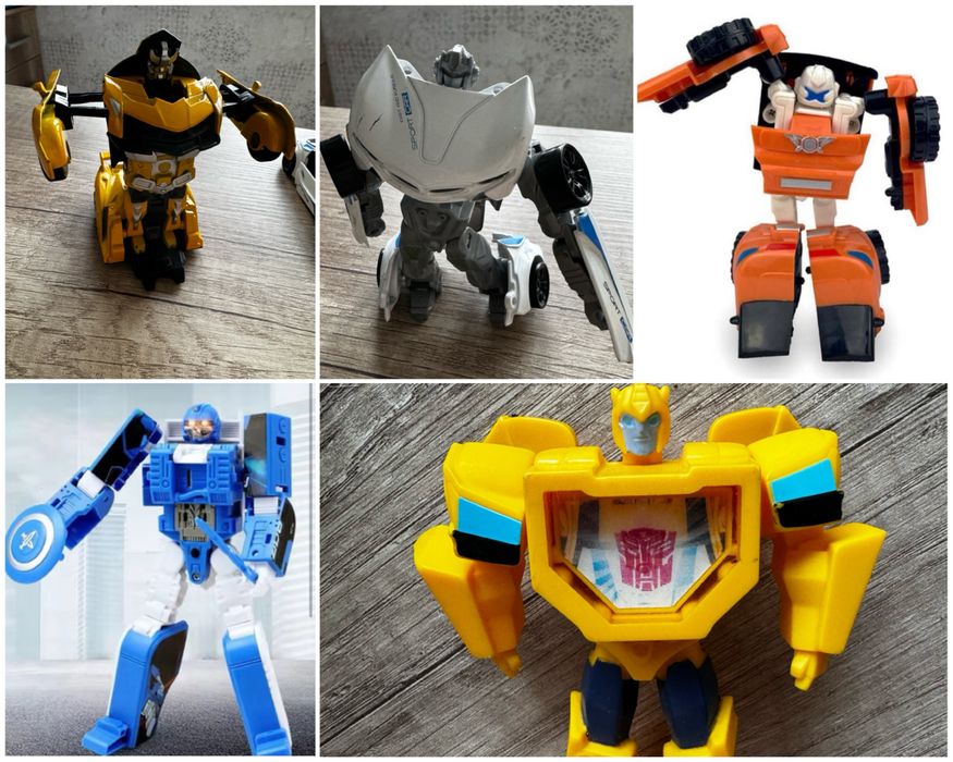 Набір трансформери машинки роботи дитячі іграшки телефон звук світло