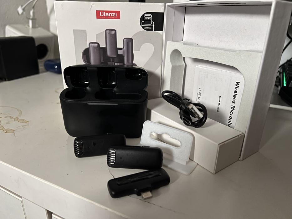 Mikrofony bezprzewodowe ulanzi lighthing iphone