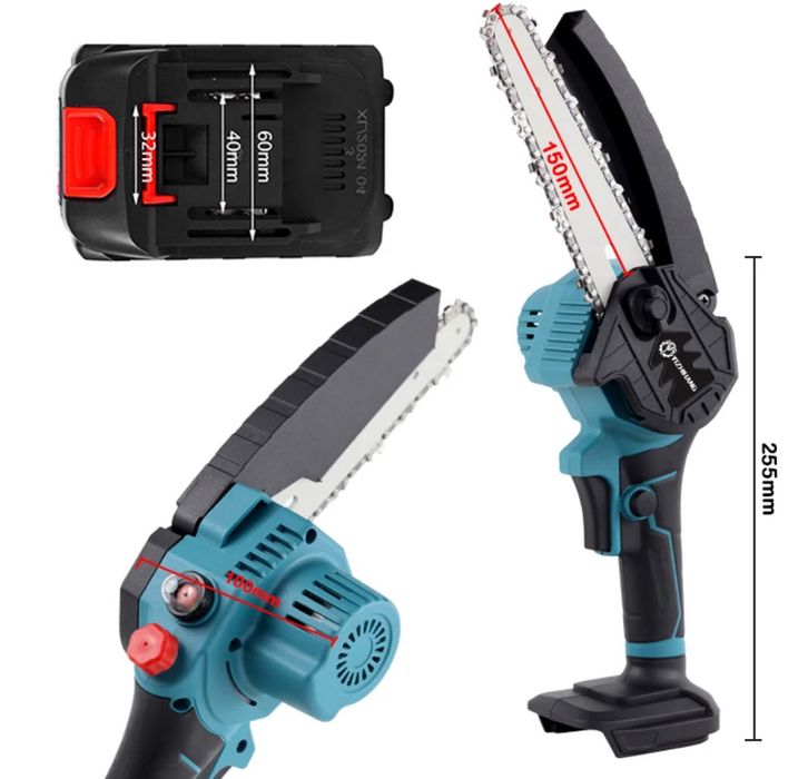 Mini motoserra 6 polegadas com depósito para o oleo