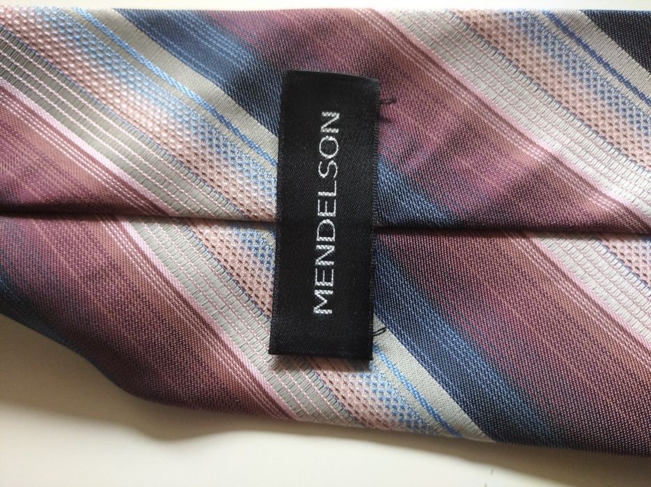 Krawat w paski męski vintage mendelson