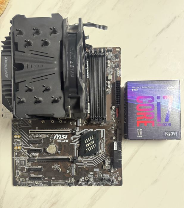 Z390+i7 8700+RTX2060+メモリ32GB セット Комплект для ПК (MSI Z390-A PRO + Intel Core i7 8700k + Enermax