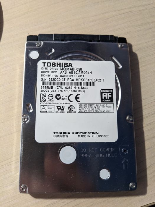 Жорсткий диск Toshiba 500gb
