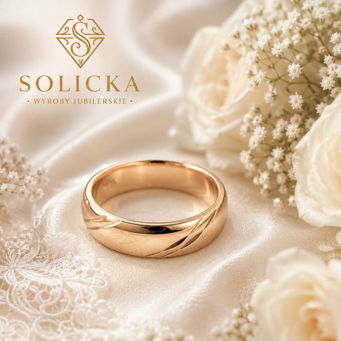 Złota obrączka 585 rozmiar 12 waga 4,62 g