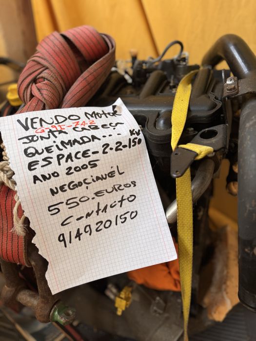 Motor c/ junta da cabeça queimada
