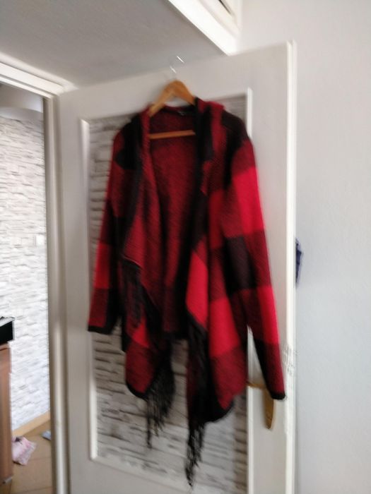Kardigan  z Kapturem Trencz ,Sweter narzutka dzianina  oryginalny L/XL