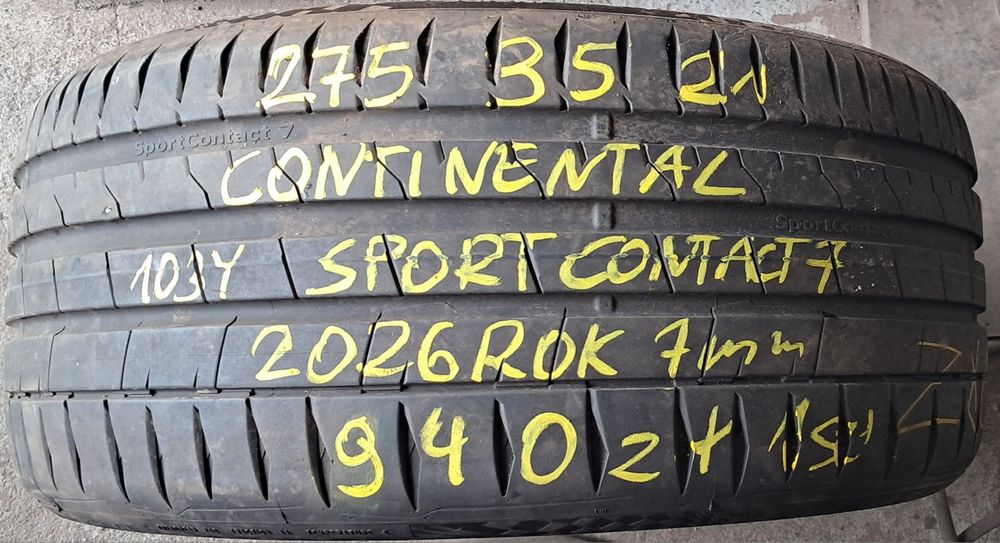 275/35/21 continental jak nowy 1szt