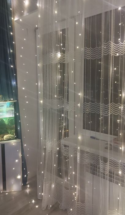 Гирлянда (освещение/лампочки) на шторы USB (3*3м)