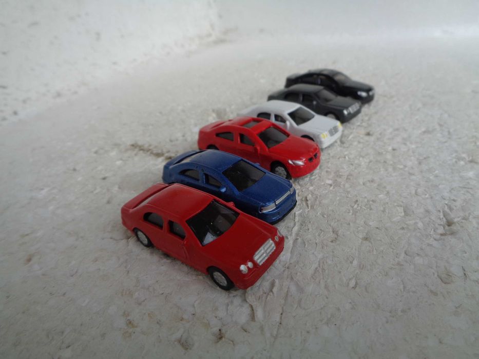 1:87 Carros para pista de comboios 6 unidades