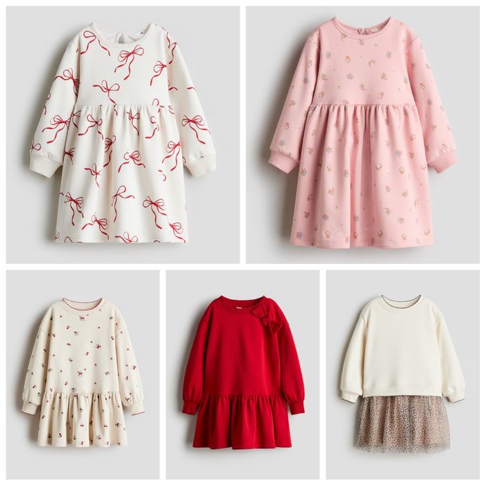 Теплое платье свитшот H&M размеры 122-128, 134-140