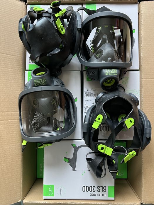 Маска Протигаз BLS 3150 Панорамна Повнолицева Респіратор Фільтр Захист