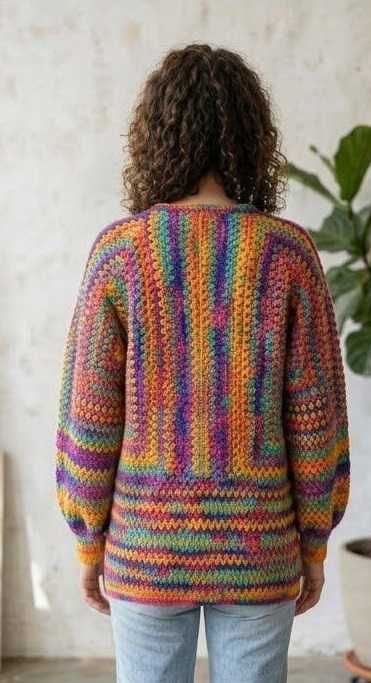 kardigan, sweter hexagon damski, rozm 30-40