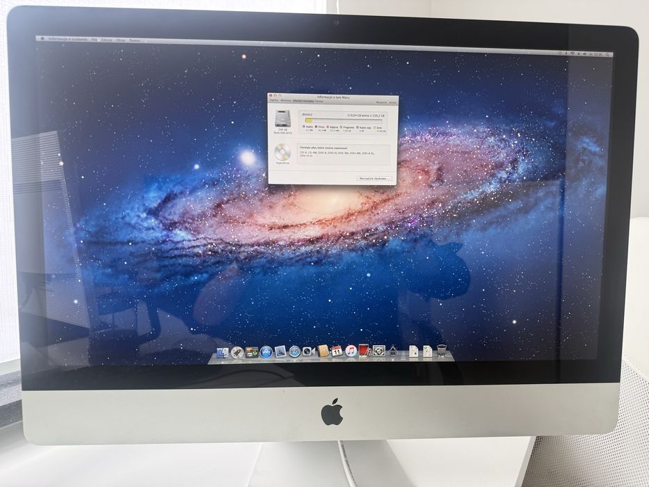 iMac a1312 27 cali 240 gb SSD i5 12 gb RAM Apple