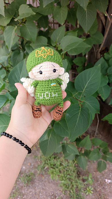 Янгол ЗСУ,ангел,подарок,вязаные игрушки, в'язані іграшки,handmade.