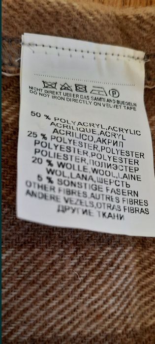 Ponczo z wełną bardzo duże