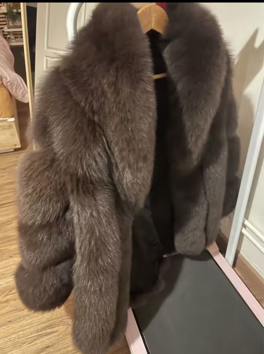Kontantto futro plaszcz naturalny z lisa  xs-3xl obledne