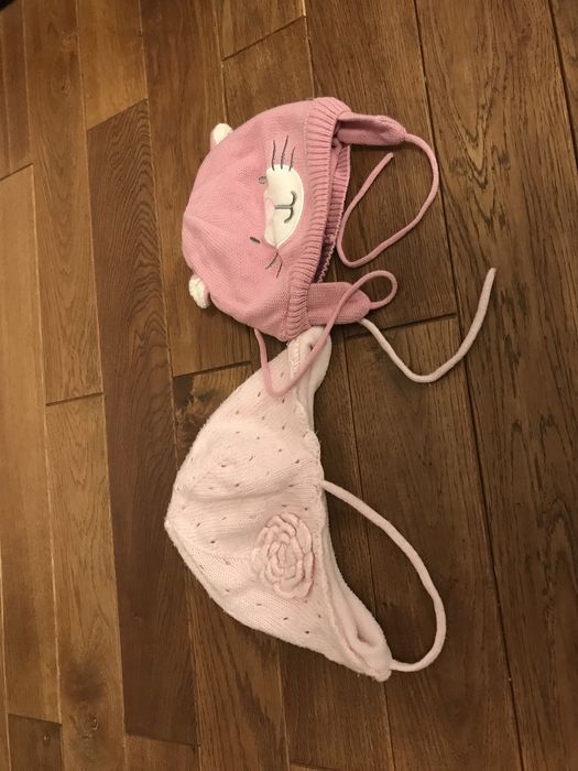 Zestaw 9 szt. dla dziewczynki r.86 spodnie, sweterek+ 2 czapki gratis