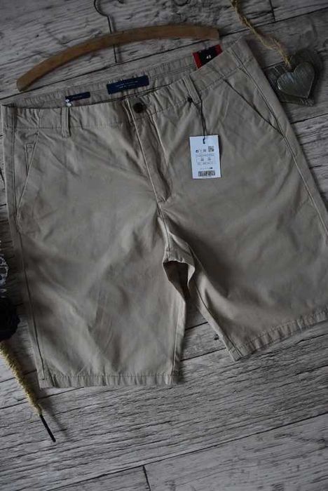 Lefties spodnie chino 38 beżowe regular fit nowe z metką smart casual