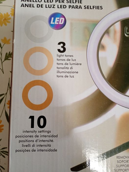 Anel de luz LED para selfies. Novo