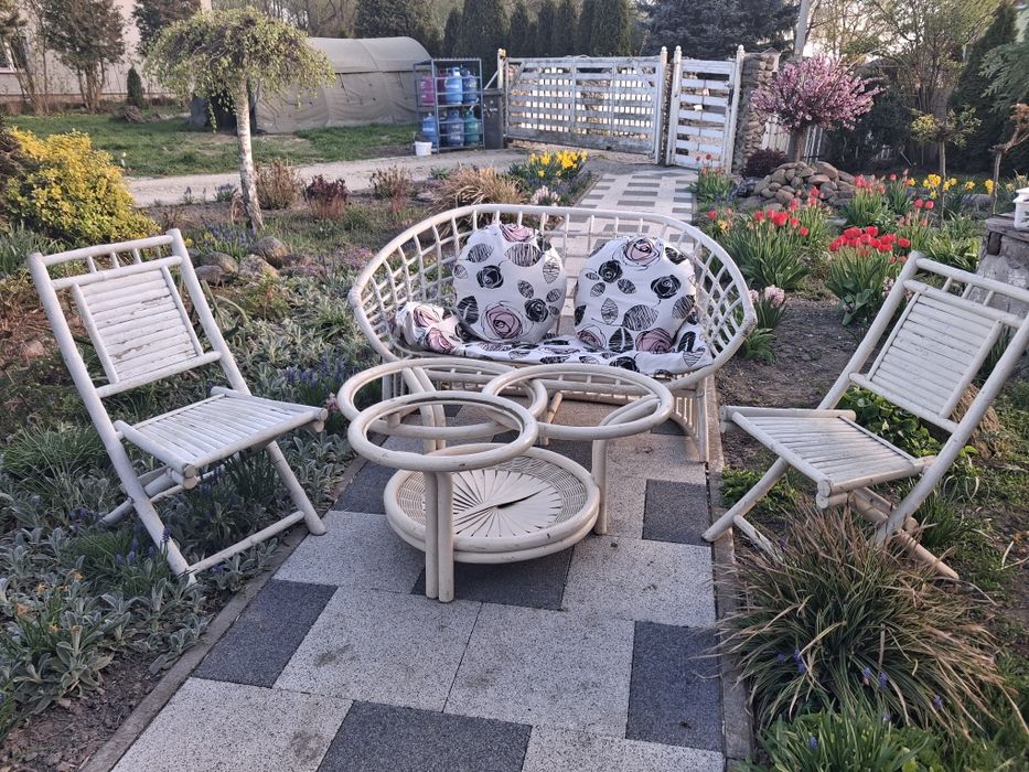 Komplet bambusowy na taras