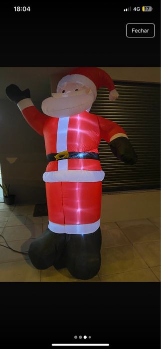 Pai natal insuflavel para entrada