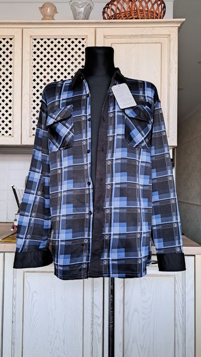 Рубашка флис мужская.Большой размер.