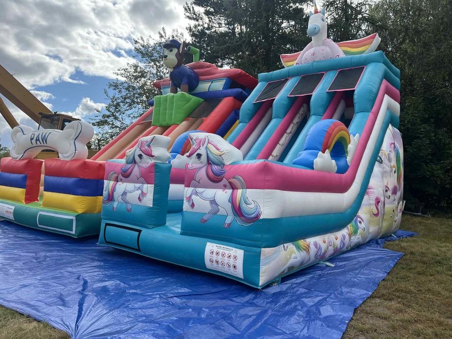 Zamki zjezdzalnie dmuchane , psi patrol , jednorozec