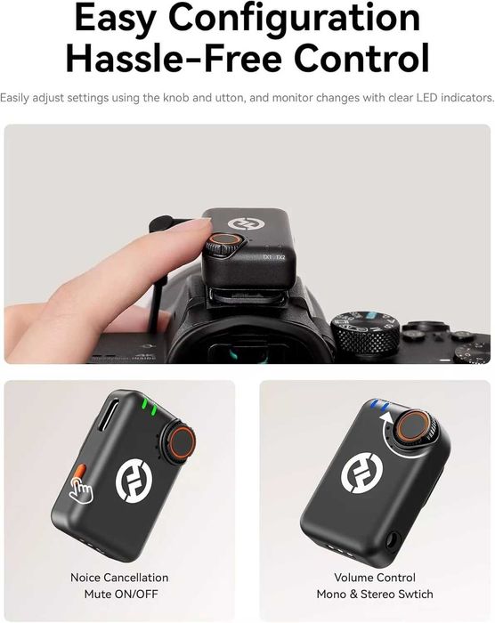 Бездротовий петличний мікрофон Hollyland Lark M2S Combo