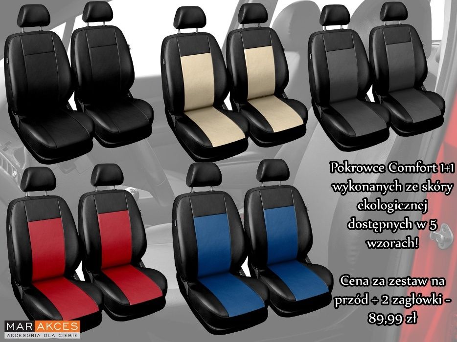 Pokrowce na siedzenia fotele SKODA Fabia Octavia Superb Rapid 1 2 3