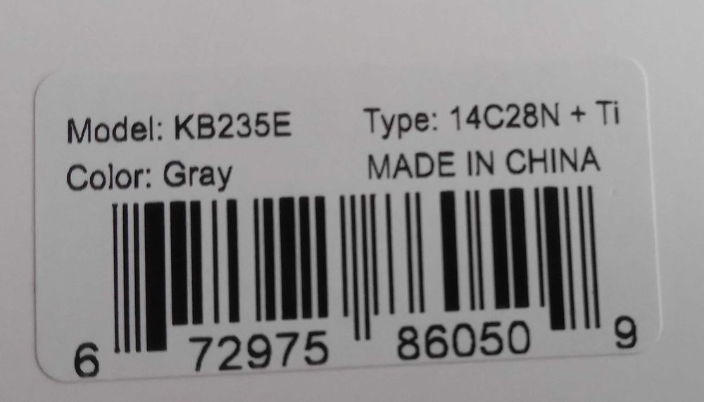 Nóż składany Kubey Nova Gray Titanium