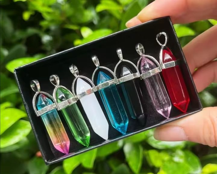 Caixa com 7 Pingentes Chakra, Cura Reiki, Yoga  - Portes Grátis