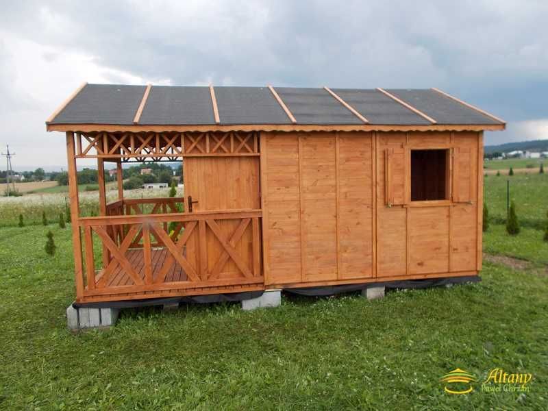 DOMEK MICHAŚ 4,5x5,25 Impregnowany+Podłoga Taras Dach 2-spad Producent