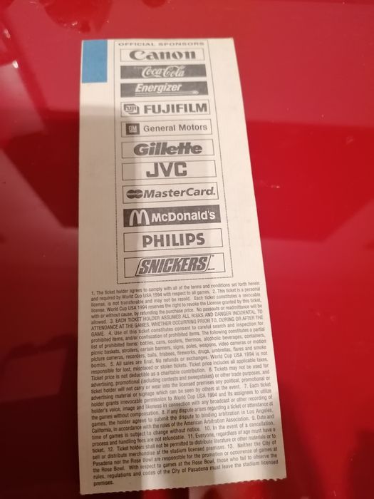 Bilhetes do mundial usa 94