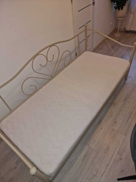 Łóżko Jysk Ringe 90 X 200 cm Kremowe + materac