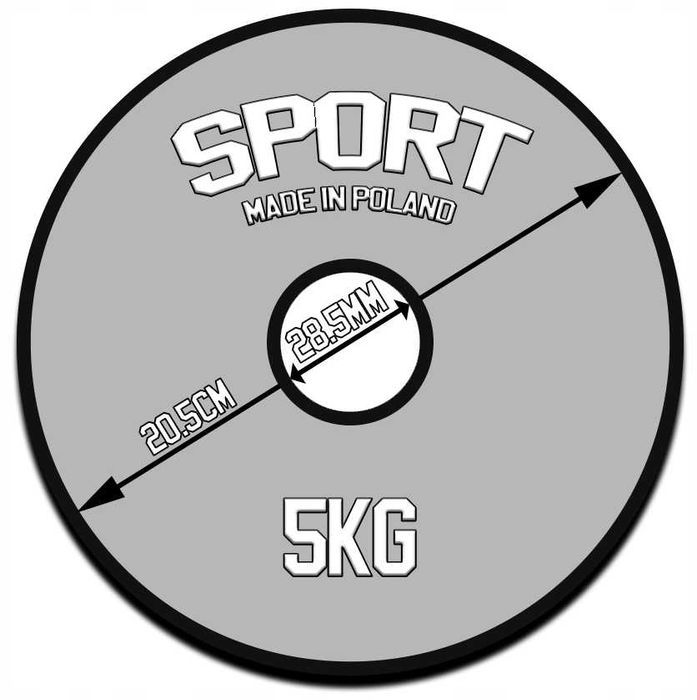 Obciążenie żeliwne zestaw 20kg 4 talerze po 5kg 28mm