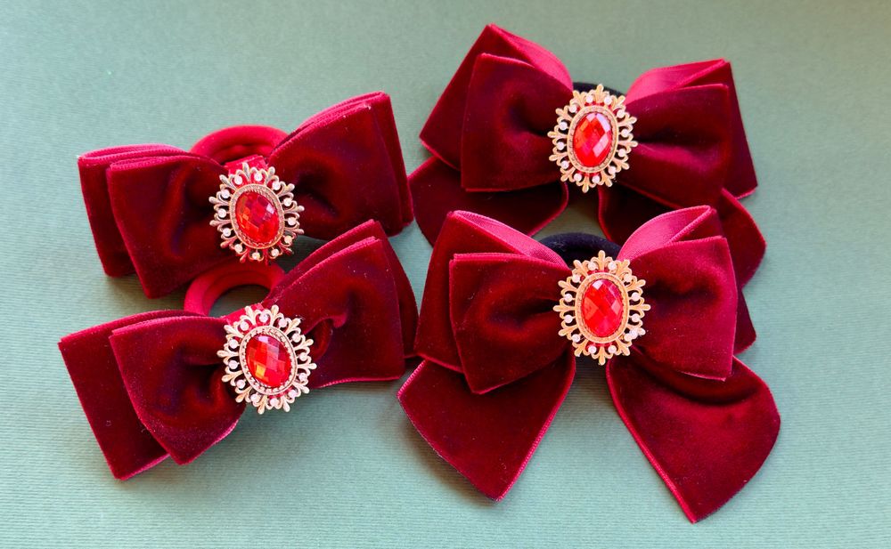 Хризантеми. Бантики для волосся