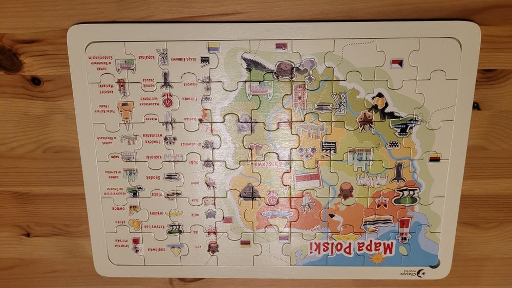 Puzzle drewniane Mapa Polski